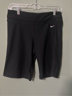 Nike Black Women's Mid-Rise Bike Shorts with White Swoosh AND adidas sport skirt